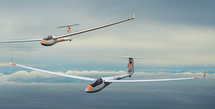 Segelflugzeuge in der Luft