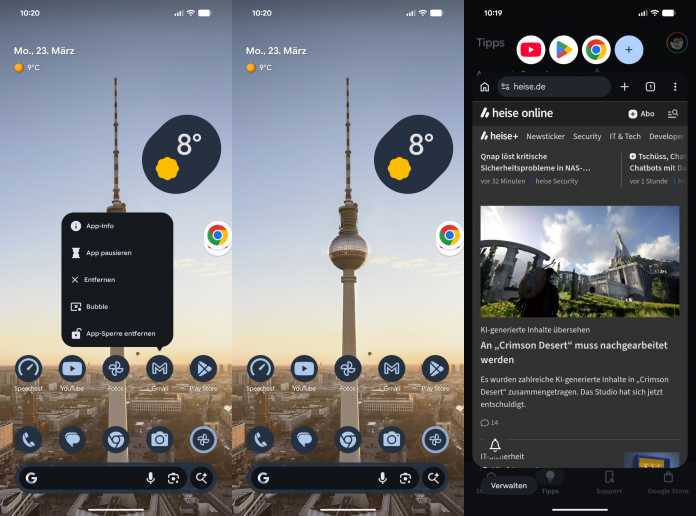 Screenshot Android Canary App-Bubbles