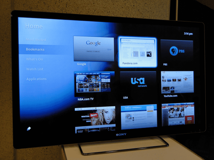 Das Web per Google TV auf einem Sony-Fernseher