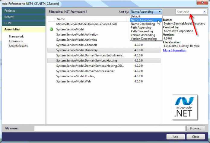 &quot;Add Reference&quot; in Visual Studio 2010 ohne Power Tools