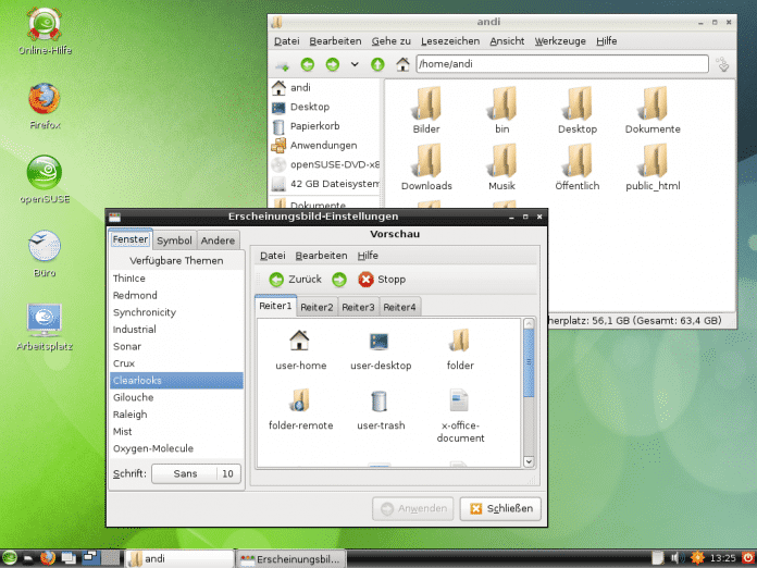 OpenSuse Desktop-Auswahl