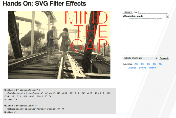 Screenshot: IE10-Tech-Demo zu SVG-Filtern