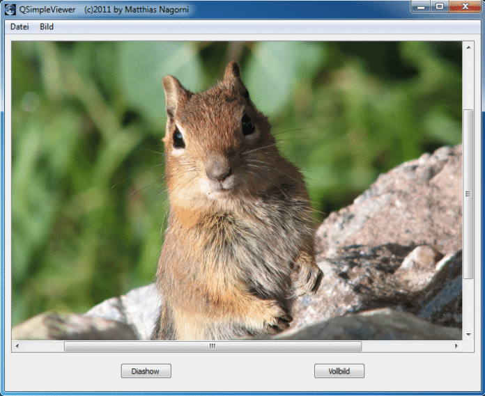 QSimpleViewer erweitert den Bildbetrachter um Diashow- und Vollbild-Funktionen. Zusätzlich lassen sich Bilder nun drehen und skalieren. (Abb. 3)