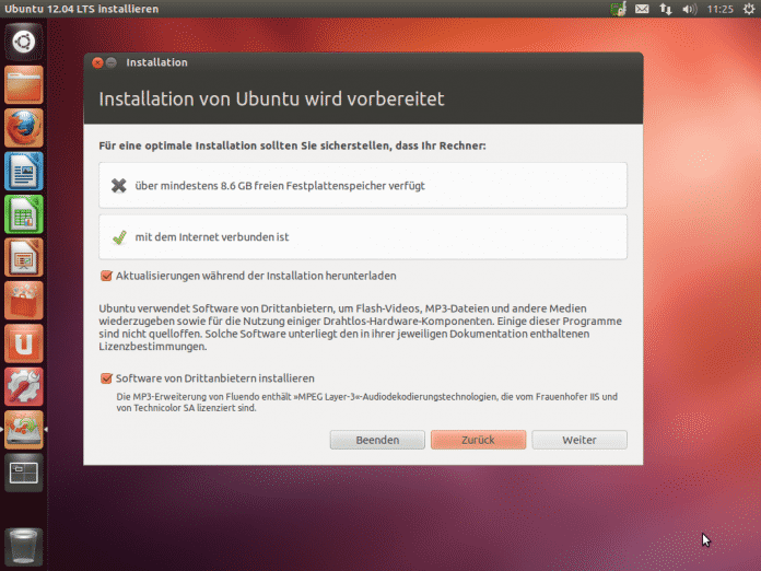Der Installer von Ubuntu 12.04 LTS hat sich gegenüber den Vorgängerversionen kaum verändert.