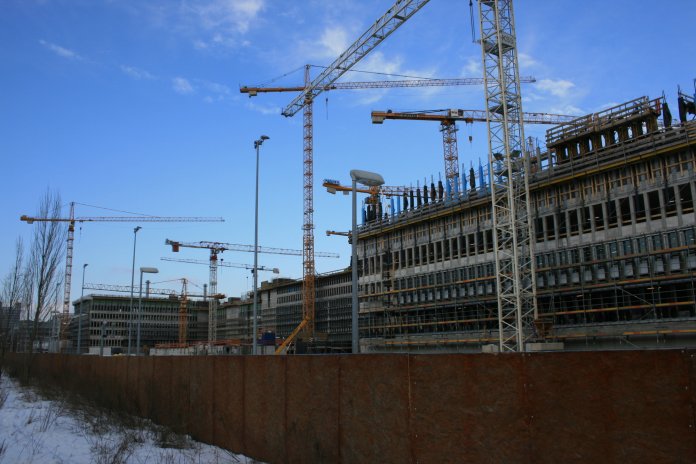 Das neue Hauptquartier des BND in Berlin im Bau