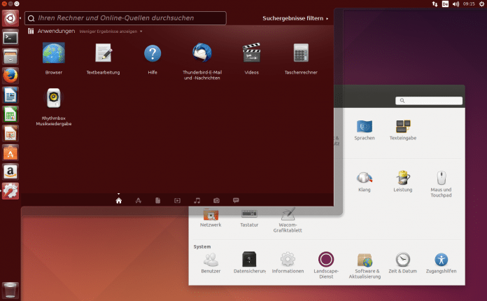 Der Unity-Desktop in Ubuntu 14.04.