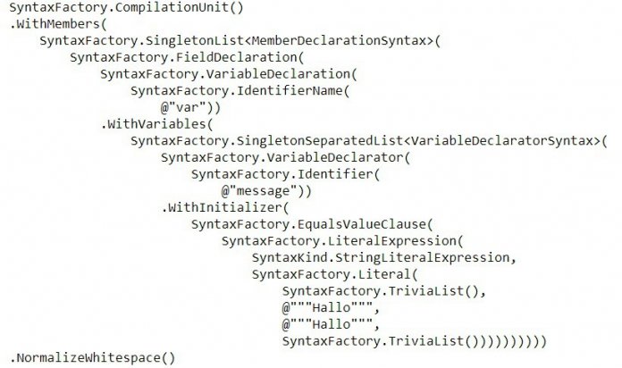 Syntax Quoter hilft beim automatischen Erzeugen von API-Aufrufen. (Abb. 4)