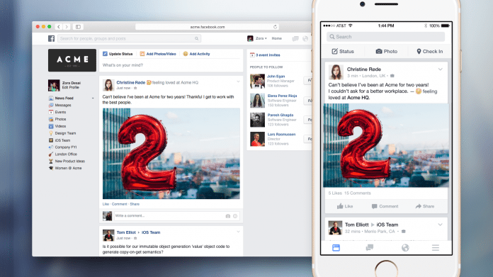 Facebook testet "Facebook at Work"