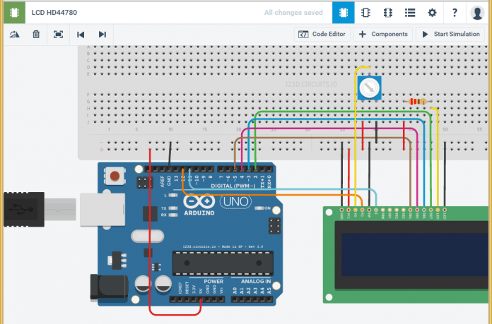 Screenshot Autodesk 123D Circuit Electronic Lab