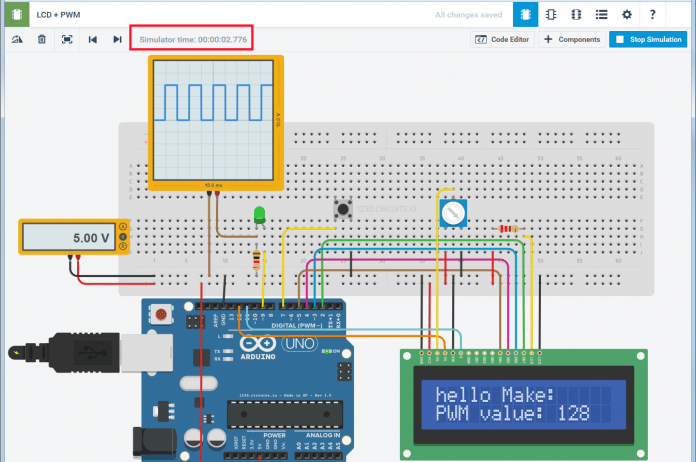 Screenshot Autodesk 123D Circuit Electronic Lab