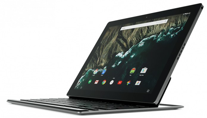 Das Google Pixel C läuft zu seinem Nachteil noch mit reinem Android, dem noch so einige Features für ein Notebook-OS fehlen.