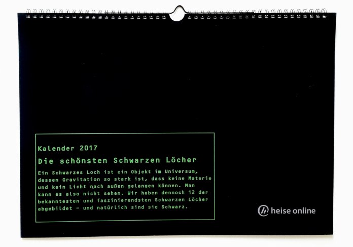 Fotokalender &quot;Schwarze Löcher&quot;