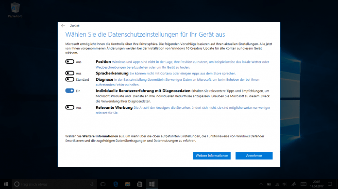 Windows 10: Creators Update jetzt auch per Windows Update