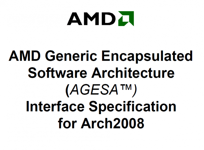 AMD Generic Encapsulated Software Architecture (AGESA) Interface Specification