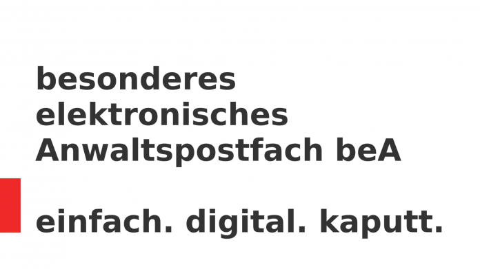 Fataler Konstruktionsfehler im besonderen anwaltlichen Postfach?