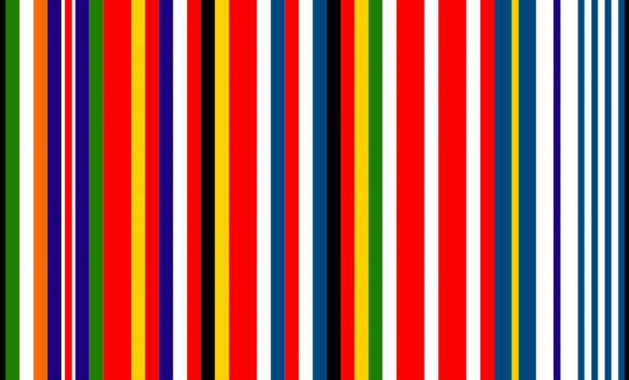 Eine Interpretation der Europaflagge durch Rem Koolhaas