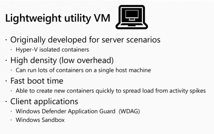 Eigenschaften der VM, die die Basis für WSL ist