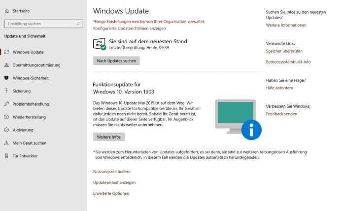 Windows 10 Version 1803 und älter: &quot;Zwangs-Upgrade&quot; auf Version 1903