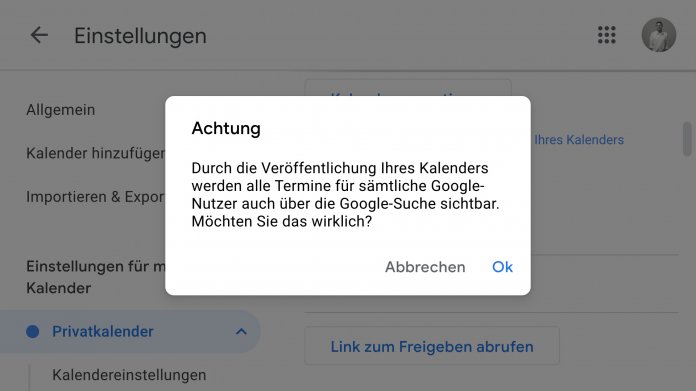 Google Kalender: Tausende Kalender offen zugänglich