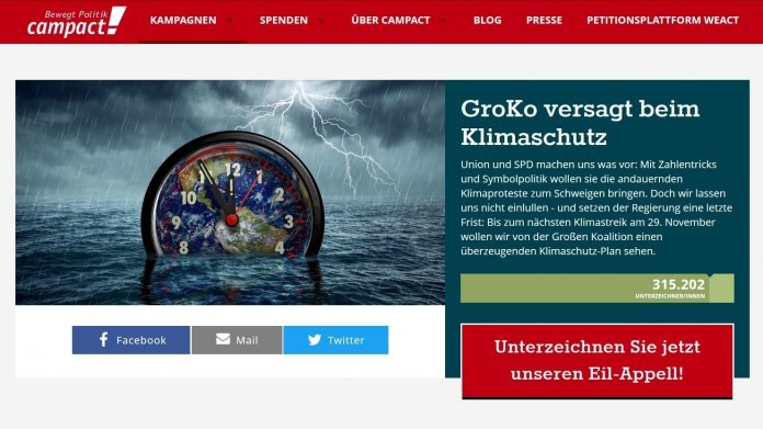 Petitionsportal Campact verliert Gemeinnützigkeit