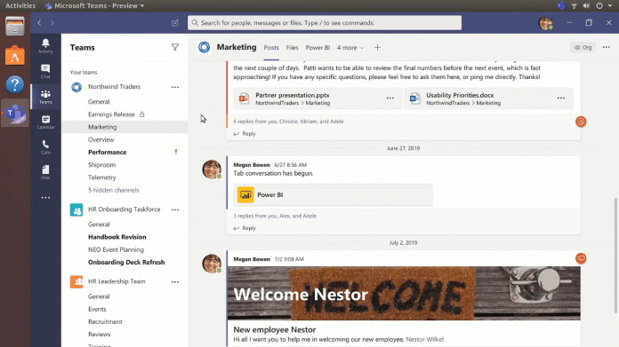 Teams erscheint als erste Office-Anwendung von Microsoft für Linux
