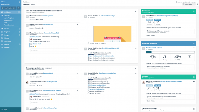 Projektmanagementsoftware factro jetzt mit Newsfeedfunktion