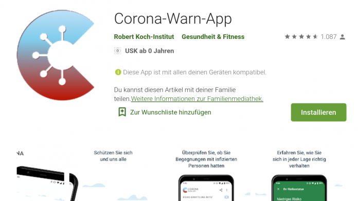 Neue Corona-Warn-App steht zum freiwilligen Herunterladen bereit
