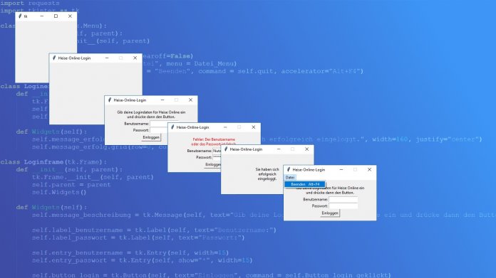 programmieren mit python einfache grafische oberflache mit tkinter erstellen heise online