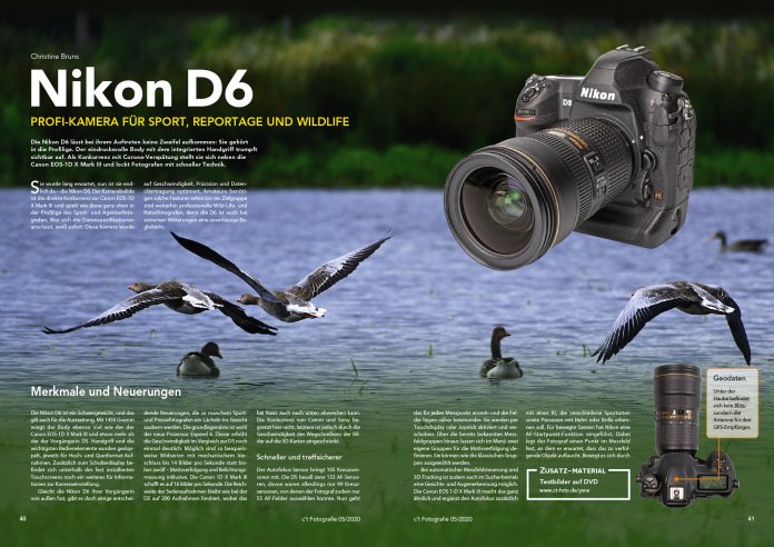 Die Nikon D6 stellt sich in der aktuellen Ausgabe einem Labor- und Praxistest.