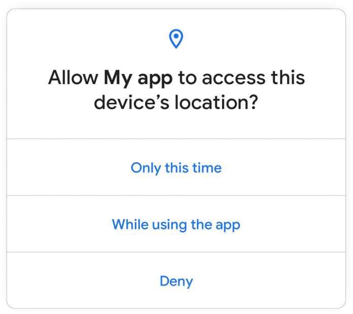 Android 11 kann Apps nur für die aktuelle Session Zugriff auf sensible Daten wie den Standort gewähren.