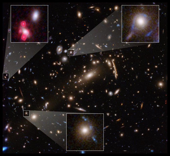 Eine gigantische Gravitationslinse und darin Hinweise auf kleinere – die stellen die Forscher nun vor Rätsel.