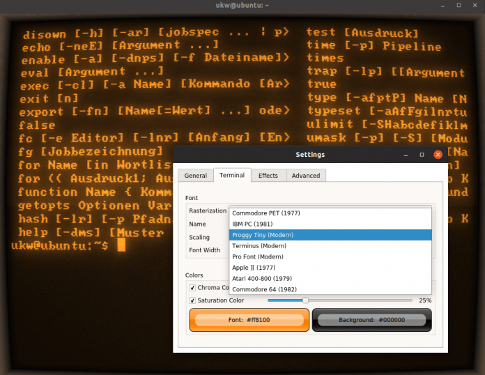Wie schlecht die Darstellung alter Monitore wirklich war, zeigt die Röhren-Simulation in Cool-Retro-Term für Linux. Nur für leidensfähige Retro-Fans.