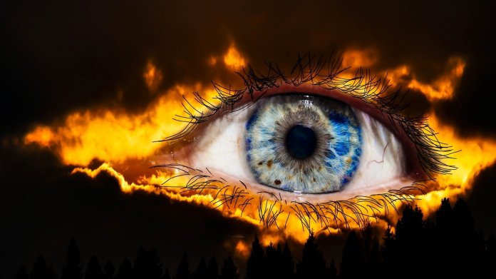 Brennendes Auge