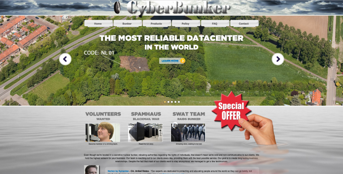 Screenshot Cyberbunker-Website