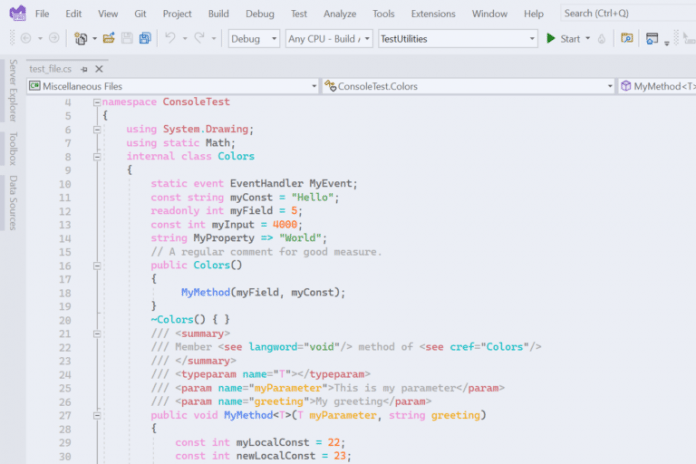 Eva Theme für Visual Studio