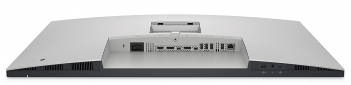 Dells Videokonferenzmonitor U3223QZ hat zahlreiche Anschlüsse, darunter GbE, Displayport 1.4, HDMI 2.0 und USB-C mit Power Delivery.