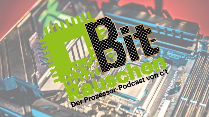 Bitrauschen-Podcasts-Logo, im Hintergrund ein Prozessor