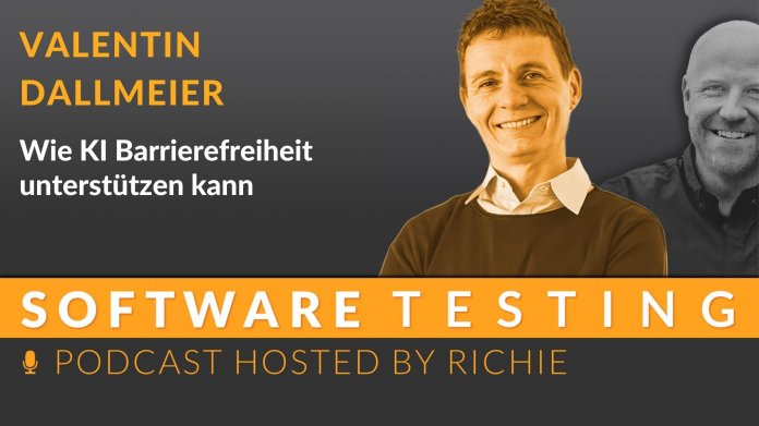 Cover des Podcasts Software Testing von Richard Seidl; Thema diesmal: Mit KI Barrierefreiheit unterstützen