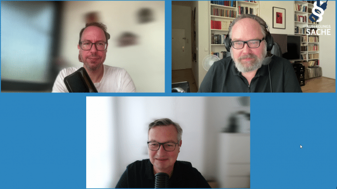 Markus Beckedahl (links), Joerg Heidrich (rechts) und Holger Bleich (unten)