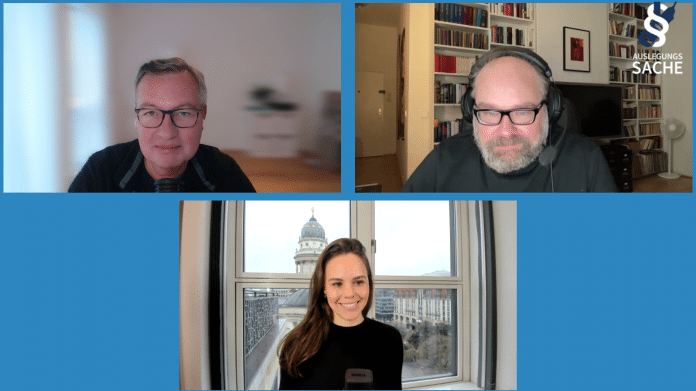 Holger Bleich (links), Joerg Heidrich (rechts) und Dr. Lea Stegemann (unten)