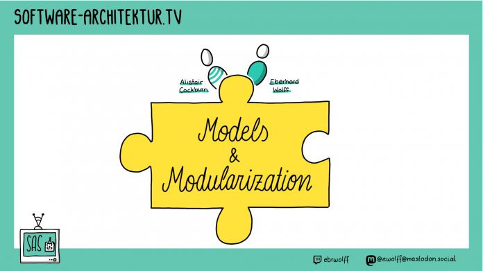 Logo software-architektur.tv: Modelle und Modularisierung mit Alistair Cockburn