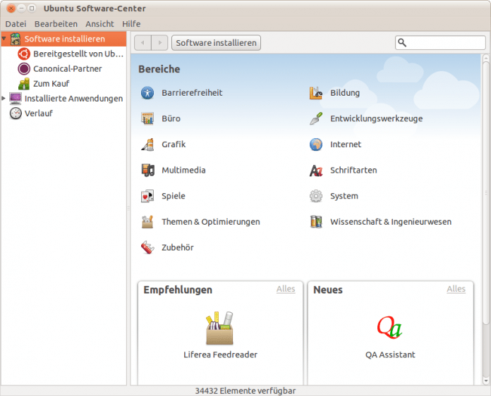 Ubuntu 10.10 software center