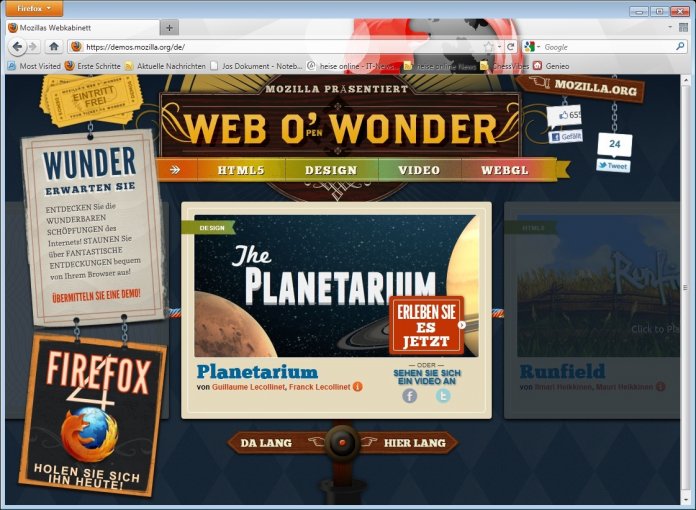 Mozillas Webkabinett