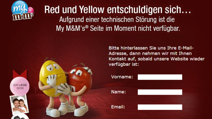 My-M&M's-Shop verrät Kundendaten