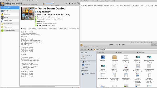Tiling mit dem Xfce-Windowmanager Xfwm