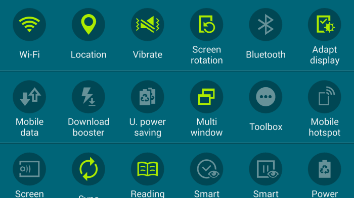 Knopf weg: Samsung-Smartphones vergessen Quick-Setting-Icons