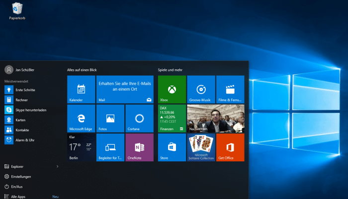 Let's Play: Eine Tour durch Windows 10