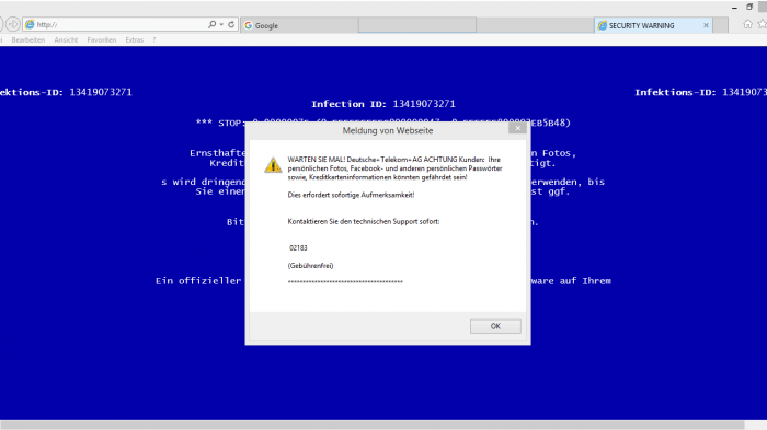 Bluescreen - Telekom