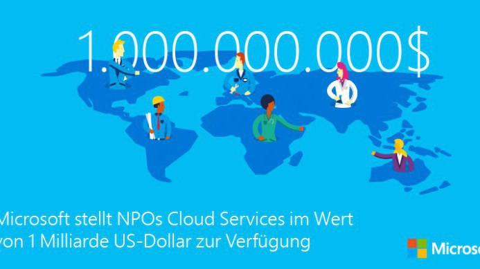 Microsoft spendet Cloud-Dienste im Wert von einer Milliarde US-Dollar