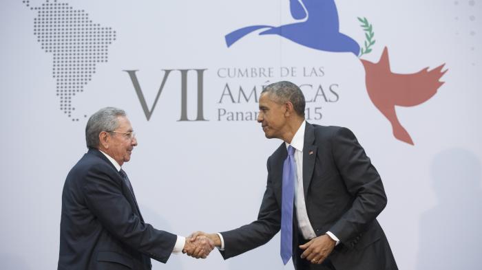 Raúl Castro und Barack Obama